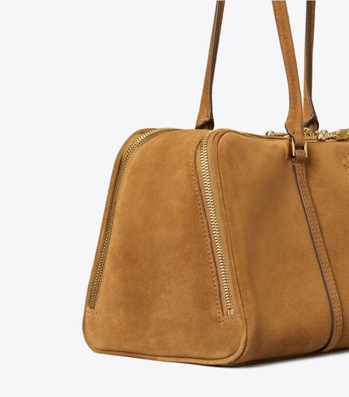 Bolso satchel de ante color Marshmallow Bolso satchel de ante color Marshmallow