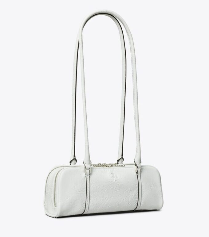 Bolso satchel mini de piel arrugada color Marshmallow Bolso satchel mini de piel arrugada color Marshmallow