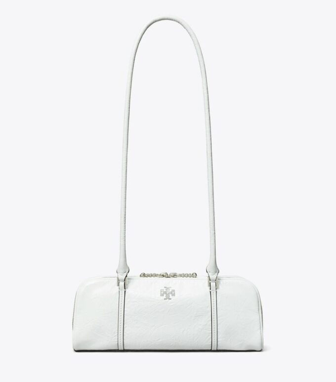 Bolso satchel mini de piel arrugada color Marshmallow Bolso satchel mini de piel arrugada color Marshmallow