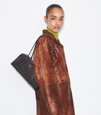 Bolso satchel pequeño con relieve Marshmallow
