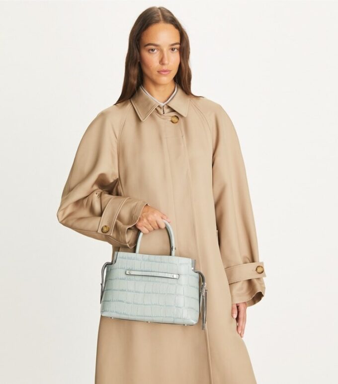 Bolso tipo cartera Mercer con relieve de cocodrilo Bolso tipo cartera Mercer con relieve de cocodrilo