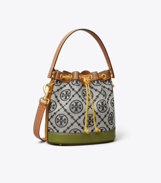 Bolso tipo cubo con monograma T Monogram y bloques de color