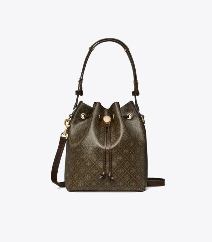 Bolso tipo cubo de lona recubierta con T Monogram Bolso tipo cubo de lona recubierta con T Monogram