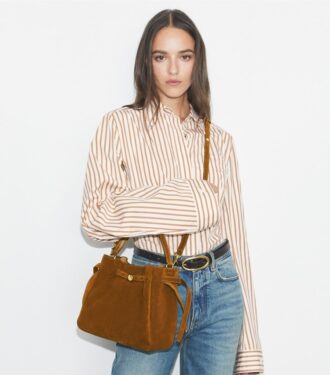Bolso tipo cubo Romy de gamuza