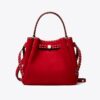 Bolso tipo cubo Romy de gamuza con costuras decorativas Bolso tipo cubo Romy de gamuza con costuras decorativas