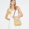 Bolso tipo cubo T Monogram Raffia