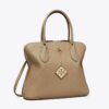 Bolso tipo satchel con textura granulada