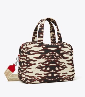 Bolso tipo satchel de jacquard