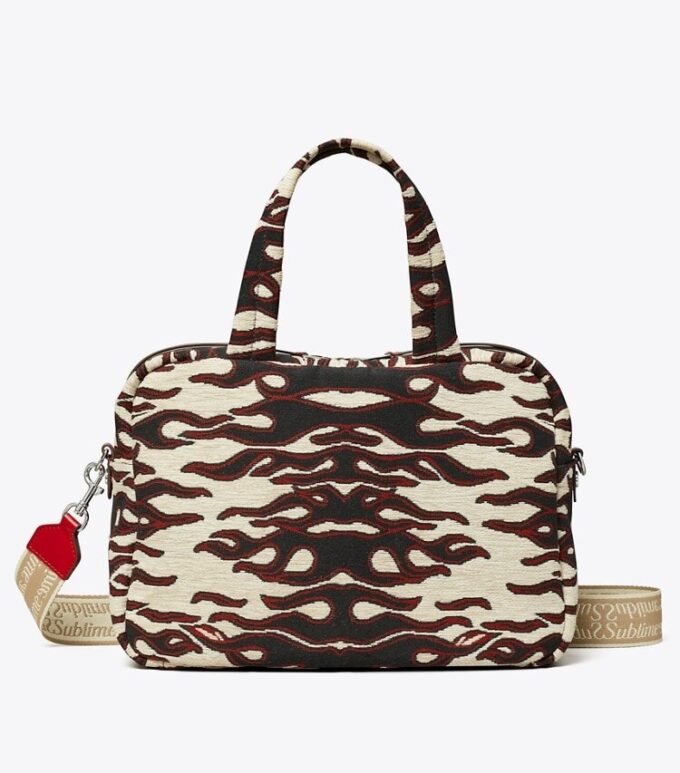 Bolso tipo satchel de jacquard Bolso tipo satchel de jacquard