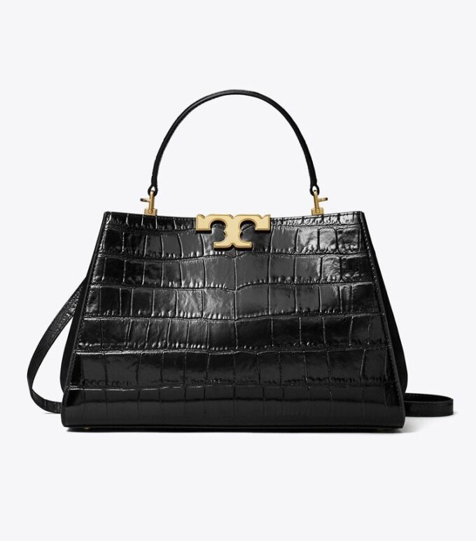 Bolso tipo satchel Eleanor con estampado de cocodrilo Bolso tipo satchel Eleanor con estampado de cocodrilo