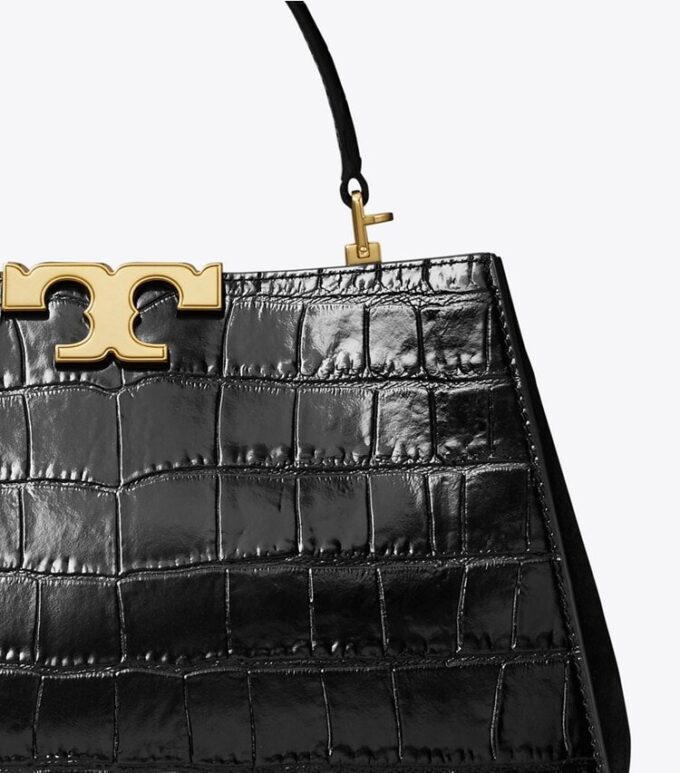 Bolso tipo satchel Eleanor con estampado de cocodrilo Bolso tipo satchel Eleanor con estampado de cocodrilo