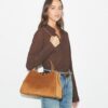 Bolso tipo satchel Eleanor de ante