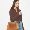 Bolso tipo satchel Eleanor de ante