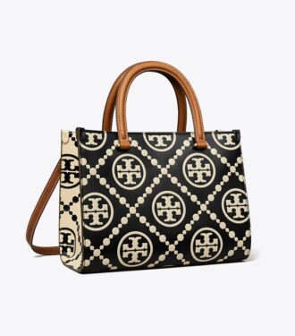 Bolso tote con asa superior y relieve en contraste T Monogram