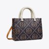 Bolso tote con asa superior y relieve en contraste T Monogram Bolso tote con asa superior y relieve en contraste T Monogram
