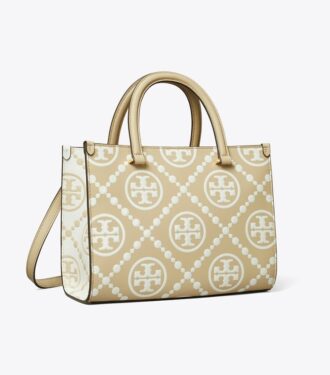 Bolso tote con asa superior y relieve en contraste T Monogram