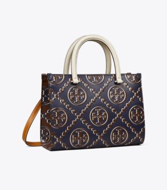 Bolso tote con asa superior y relieve en contraste T Monogram