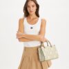 Bolso tote con asa superior y relieve en contraste T Monogram Bolso tote con asa superior y relieve en contraste T Monogram