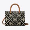 Bolso tote con asa superior y relieve en contraste T Monogram Bolso tote con asa superior y relieve en contraste T Monogram