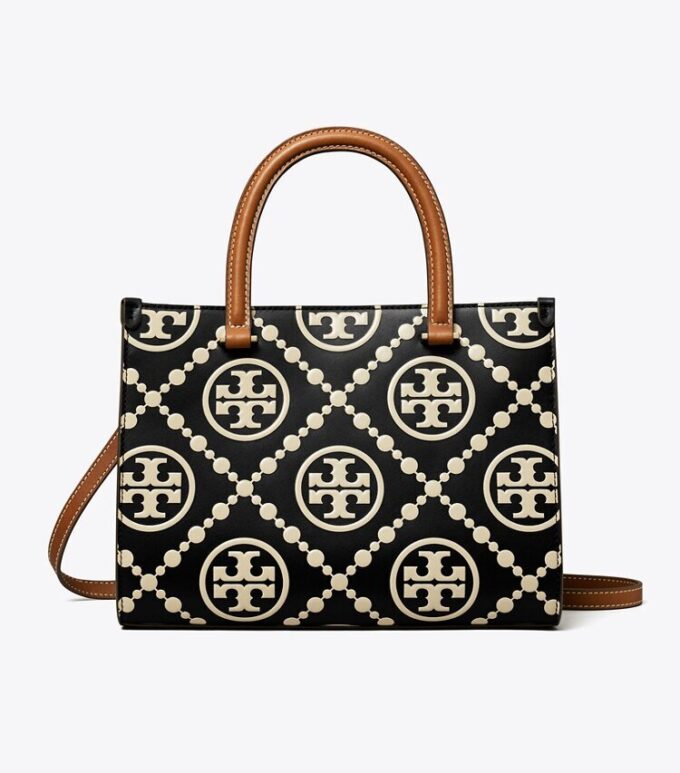 Bolso tote con asa superior y relieve en contraste T Monogram Bolso tote con asa superior y relieve en contraste T Monogram