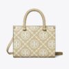Bolso tote con asa superior y relieve en contraste T Monogram Bolso tote con asa superior y relieve en contraste T Monogram