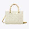 Bolso tote con asa superior y T Monogram en piel granulada Bolso tote con asa superior y T Monogram en piel granulada