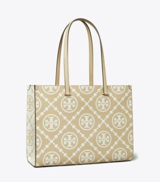 Bolso tote con monograma T Monogram en relieve en contraste