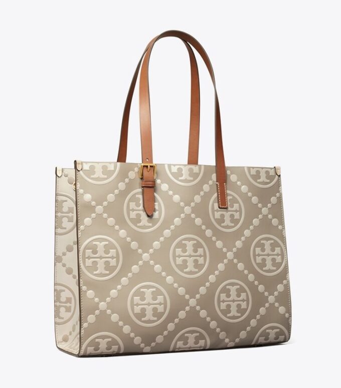 Bolso tote con monograma T Monogram en relieve en contraste Bolso tote con monograma T Monogram en relieve en contraste