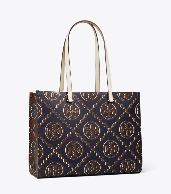 Bolso tote con monograma T Monogram en relieve en contraste Bolso tote con monograma T Monogram en relieve en contraste