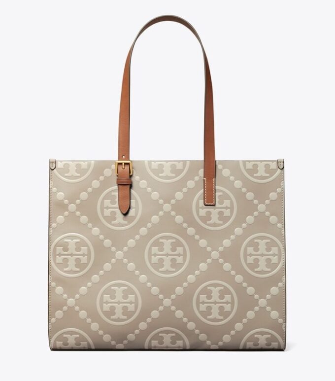 Bolso tote con monograma T Monogram en relieve en contraste Bolso tote con monograma T Monogram en relieve en contraste