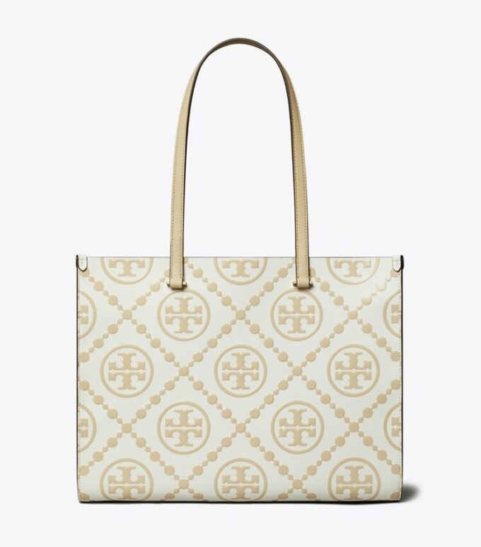 Bolso tote con monograma T Monogram en relieve en contraste Bolso tote con monograma T Monogram en relieve en contraste