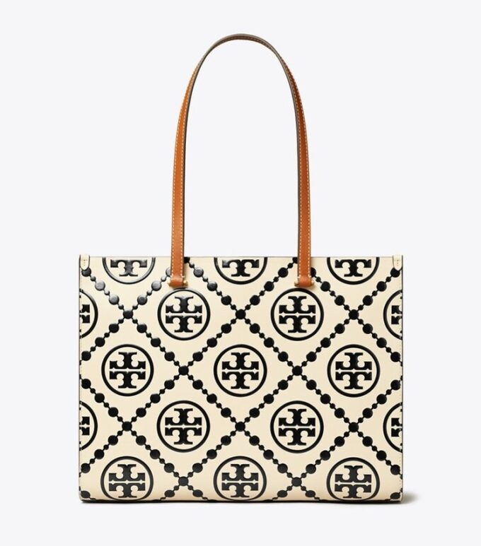 Bolso tote con monograma T Monogram en relieve en contraste Bolso tote con monograma T Monogram en relieve en contraste
