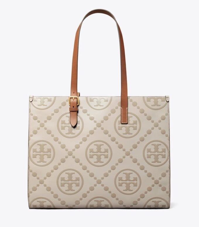 Bolso tote con monograma T Monogram en relieve en contraste Bolso tote con monograma T Monogram en relieve en contraste