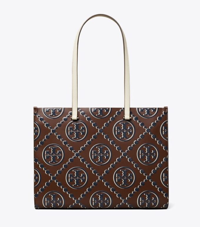 Bolso tote con monograma T Monogram en relieve en contraste Bolso tote con monograma T Monogram en relieve en contraste