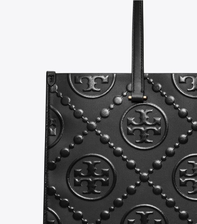 Bolso tote con relieve T Monogram