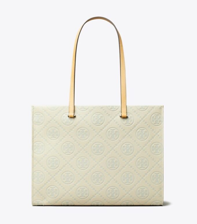 Bolso tote con T Monogram en piel granulada Bolso tote con T Monogram en piel granulada