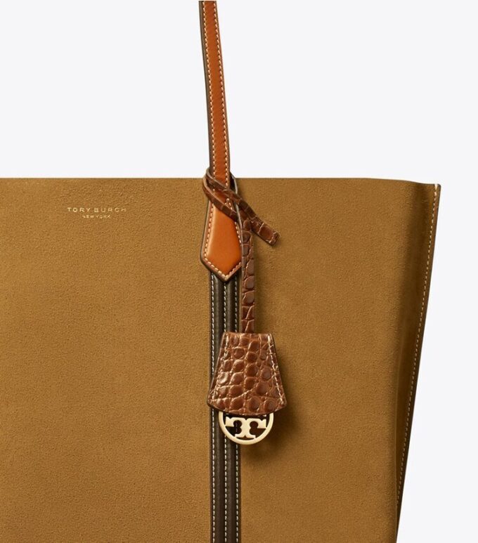 Bolso tote de ante Perry con tres compartimentos