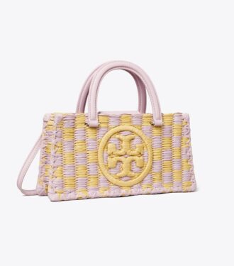 Bolso tote Ella tejido a mano con diseño este-oeste