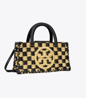 Bolso tote Ella tejido a mano con diseño este-oeste