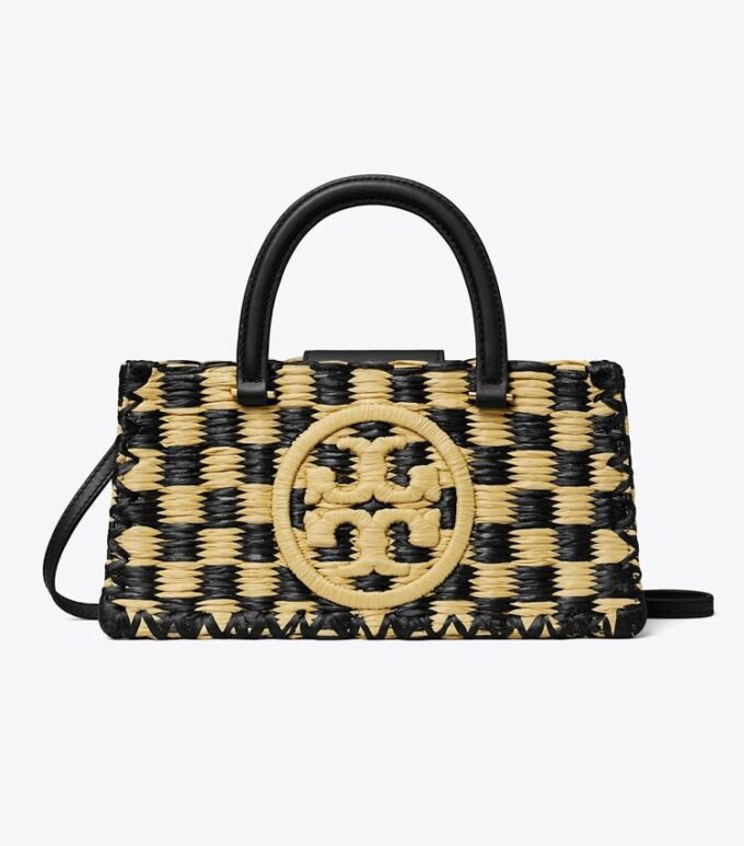 Bolso tote Ella tejido a mano con diseño este-oeste Bolso tote Ella tejido a mano con diseño este-oeste