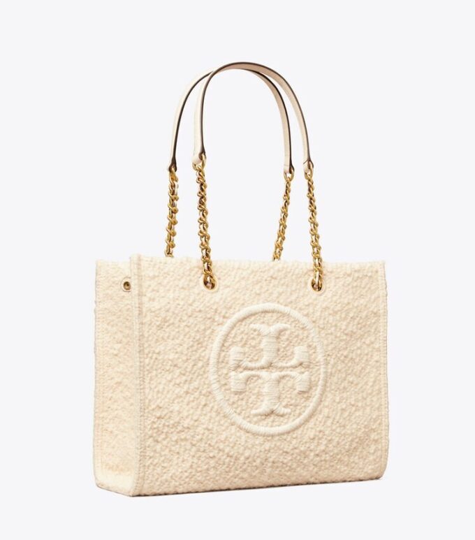 Bolso tote mini con cadena Ella Bouclé Bolso tote mini con cadena Ella Bouclé