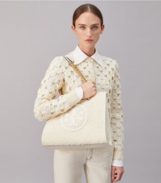 Bolso tote mini con cadena Ella Bouclé