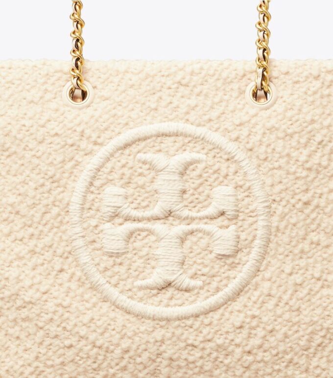 Bolso tote mini con cadena Ella Bouclé Bolso tote mini con cadena Ella Bouclé