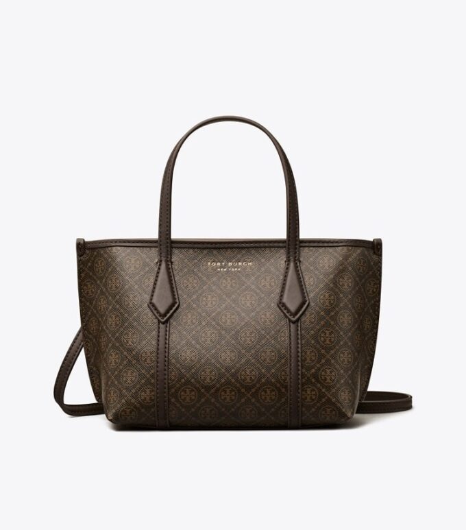 Bolso tote mini Perry de lona recubierta Bolso tote mini Perry de lona recubierta
