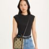 Bolso tote mini T Monogram Raffia