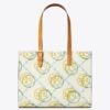 Bolso tote pequeño con T Monogram en relieve en contraste Bolso tote pequeño con T Monogram en relieve en contraste