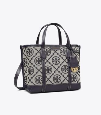 Bolso tote pequeño con tres compartimentos y T Monogram Perry
