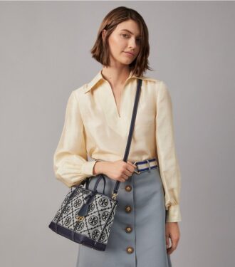 Bolso tote pequeño con tres compartimentos y T Monogram Perry