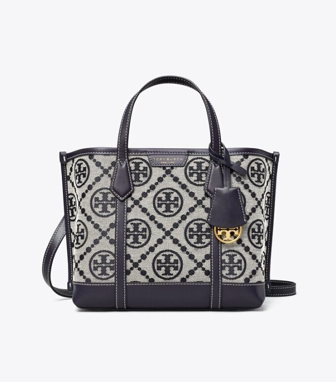 Bolso tote pequeño con tres compartimentos y T Monogram Perry Bolso tote pequeño con tres compartimentos y T Monogram Perry