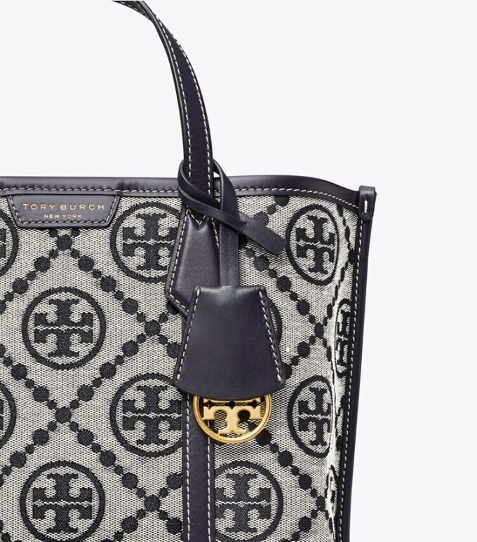 Bolso tote pequeño con tres compartimentos y T Monogram Perry Bolso tote pequeño con tres compartimentos y T Monogram Perry